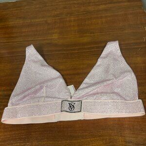 Victoria's Secret Pink Bedazzled Wireless Bralette Size Small